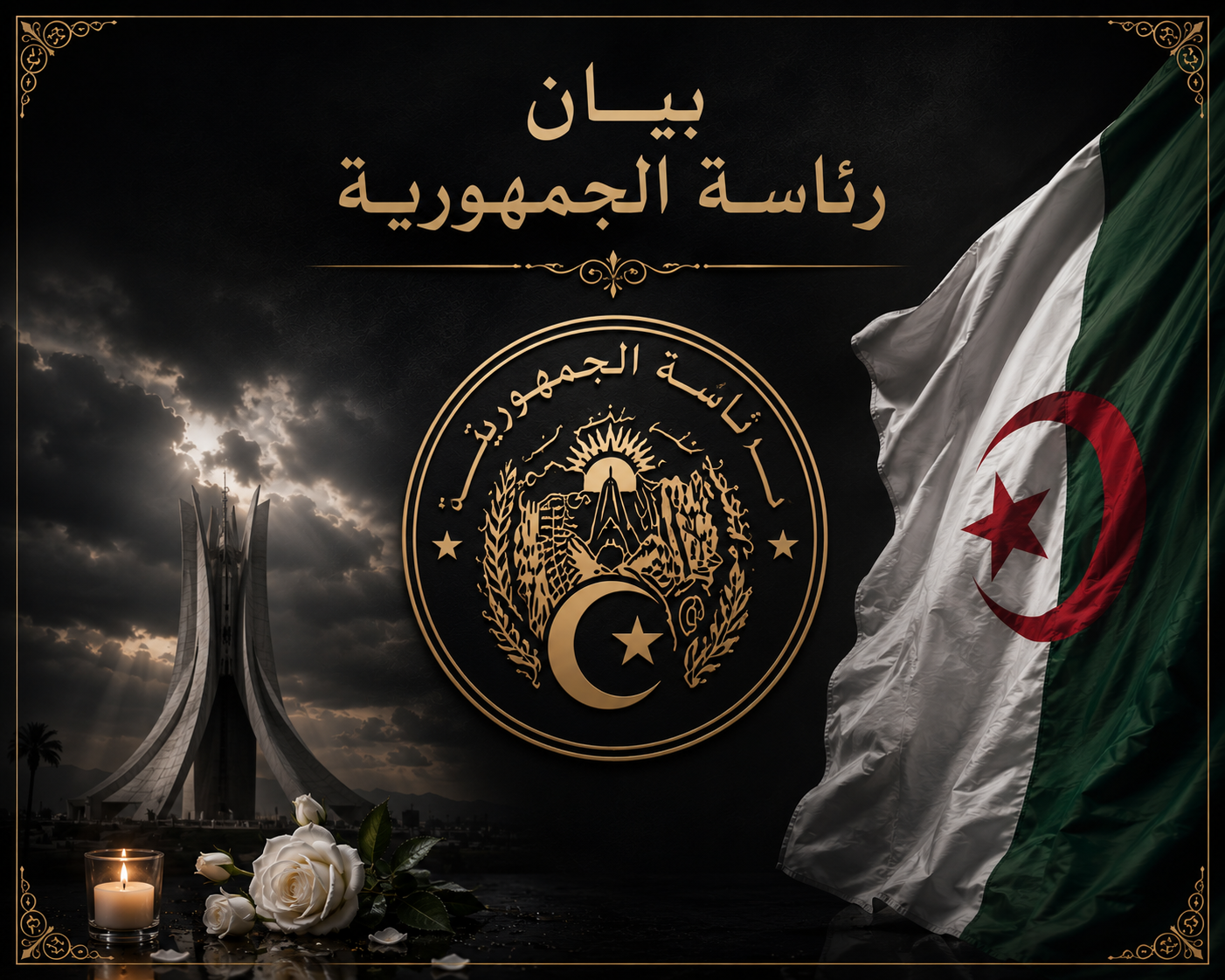 بيان رئيس الجمهورية الجزائرية