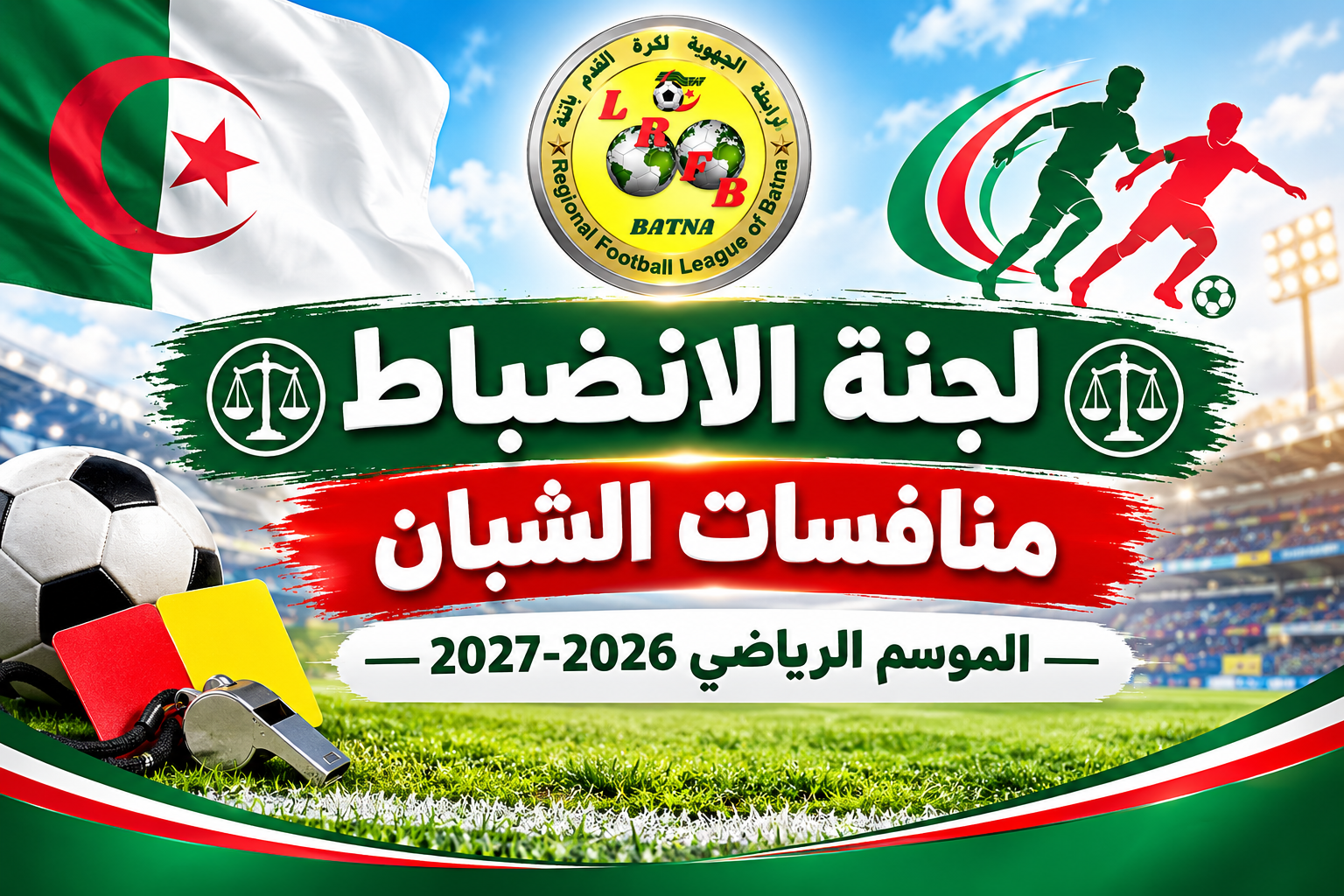 محضر دراسة قضايا لجنة الانضباط رقم (01) منافسات الشبان – الموسم الرياضي 2026-2027