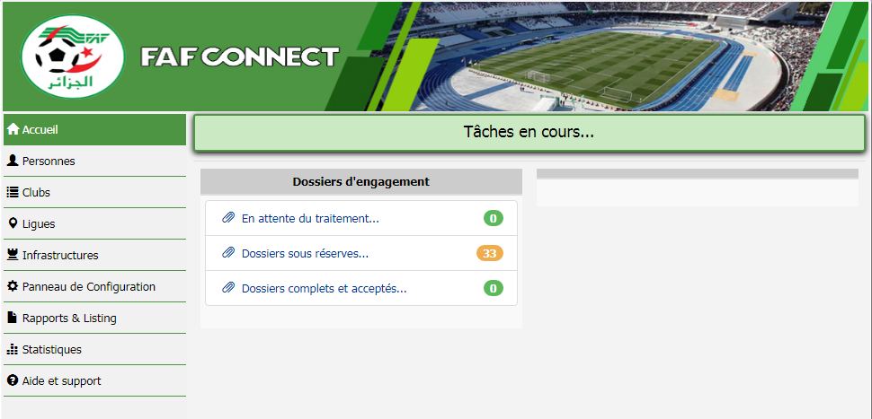 الأندية التي أودعت ملفات انخراطها في المنصة الرقمية فاف-كوناكت