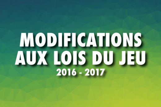  Adaptations aux Lois du jeu  2016-2017